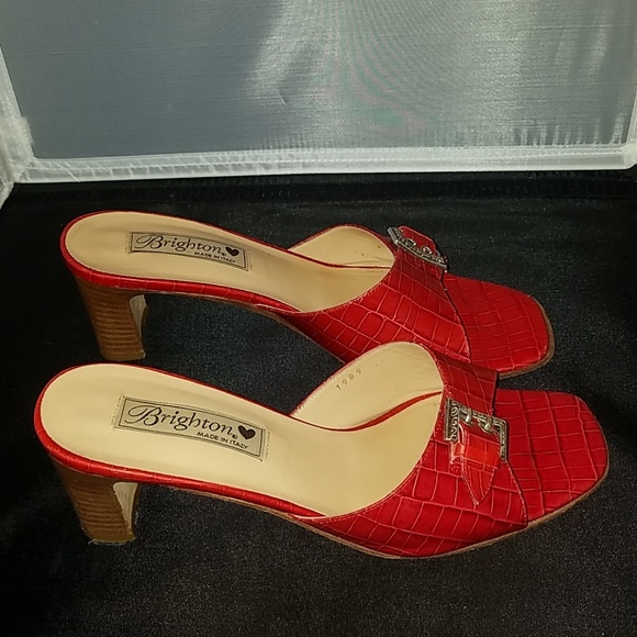 Brighton  1989 red leather heels. Size 8m - Picture 3 of 8